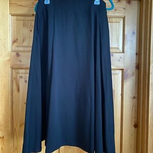 NWT Pact Fit and Flare Black Midi Skirt 100% Cotton